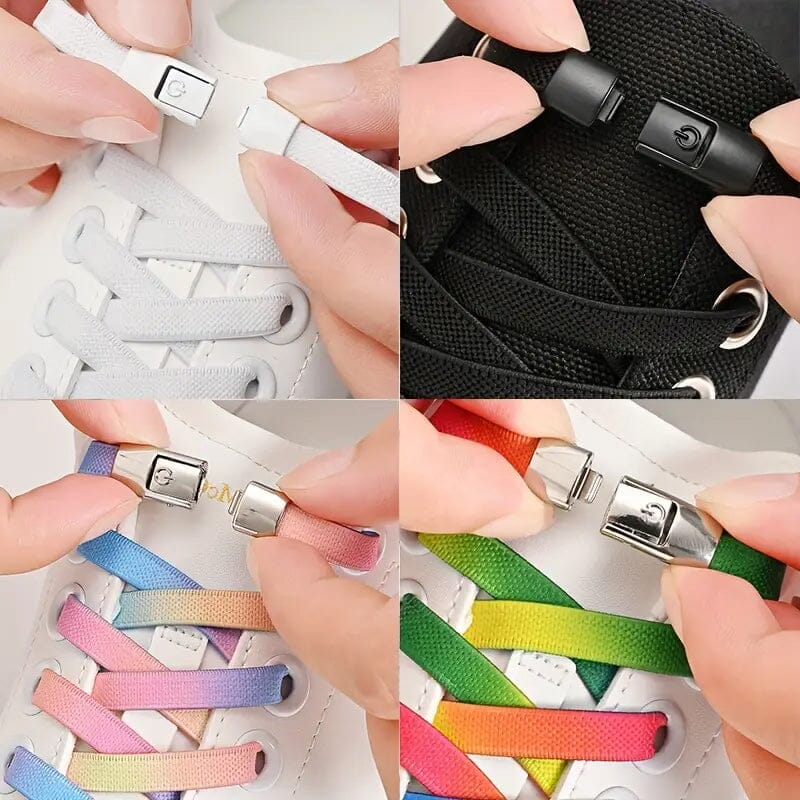 Pair of Free-Tie Shoelaces with 2 Buckles Women's Shoes & Accessories - DailySale