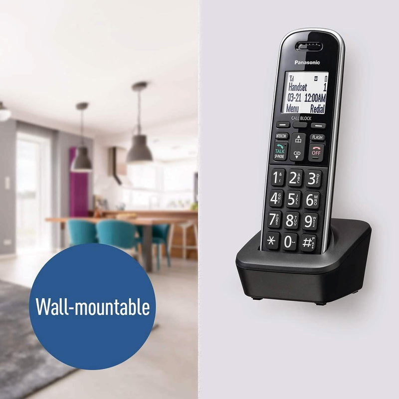 Panasonic Expandable Corded/Cordless Phone System with Answering Machine and One Touch Call Blocking – 2 Handsets Household Appliances - DailySale