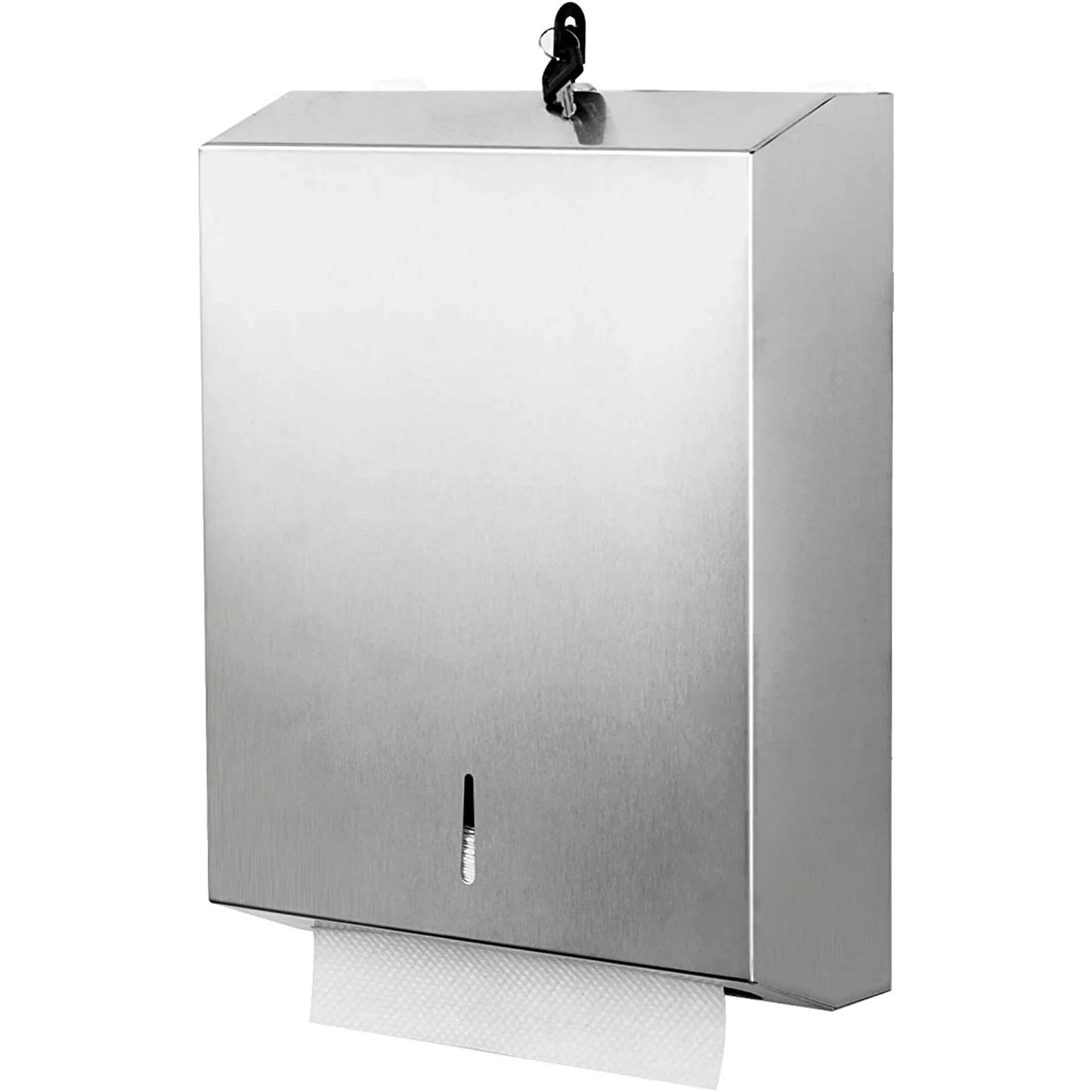 Paper Towel Dispenser Wall Mount Commercial c-fold/Multi-fold/Tri-fold, Touchless Hand Towel Dispenser with Lock Kitchen Storage - DailySale