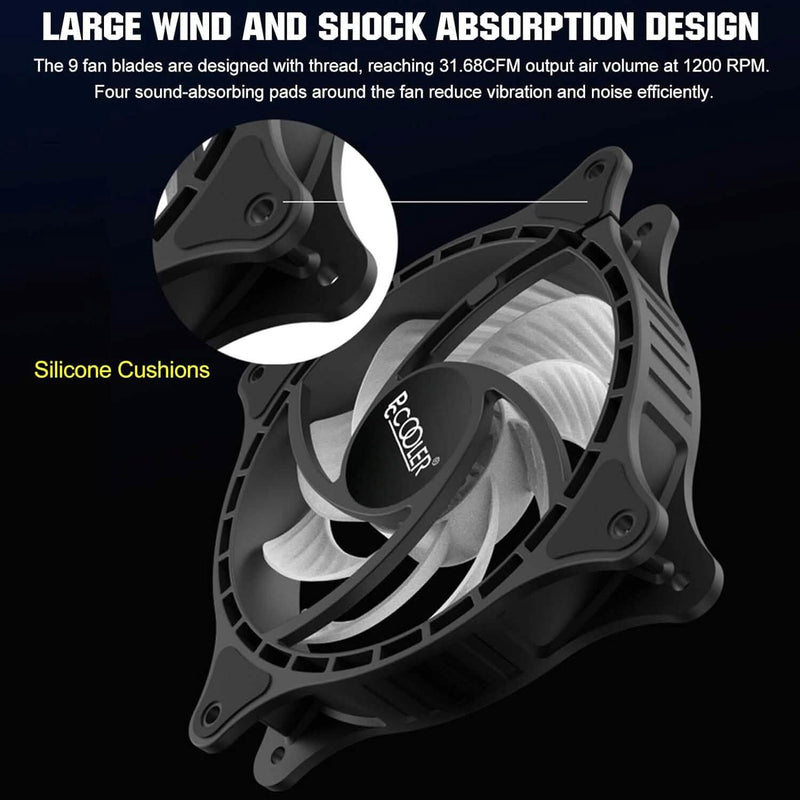 PCCOOLER 120MM Case Fan 3 Pack FX120 High Performance Cooling PC Fans Computer Accessories - DailySale