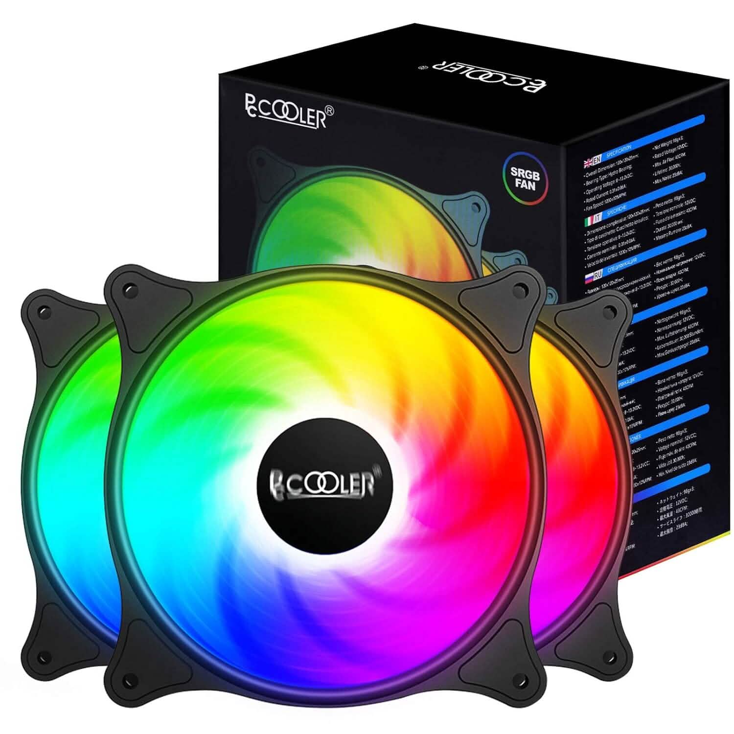 PCCOOLER 120MM Case Fan 3 Pack FX120 High Performance Cooling PC Fans