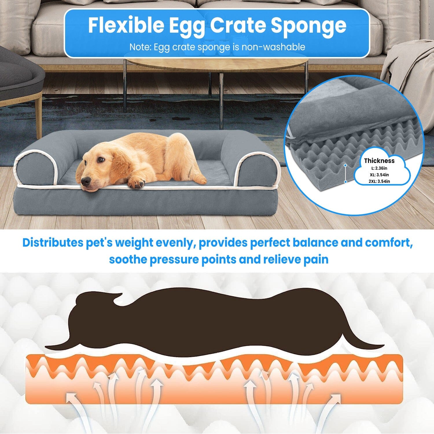 Pet Bed Cushion Couch Pet Supplies - DailySale