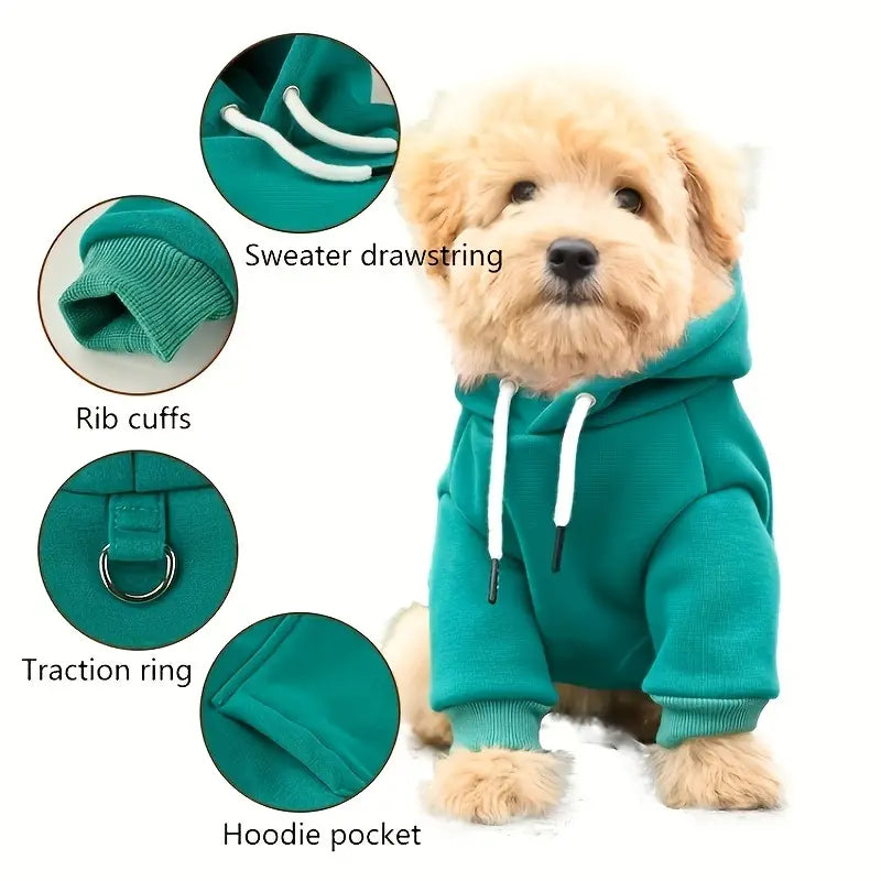 Pet Sweatshirt Hoodie With Pocket in the Back for Small Dogs Pet Supplies - DailySale