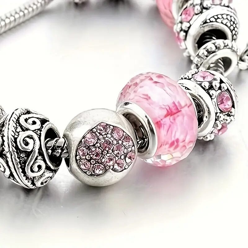 Pink Heart-Shaped Pendant Bracelet Bracelets - DailySale