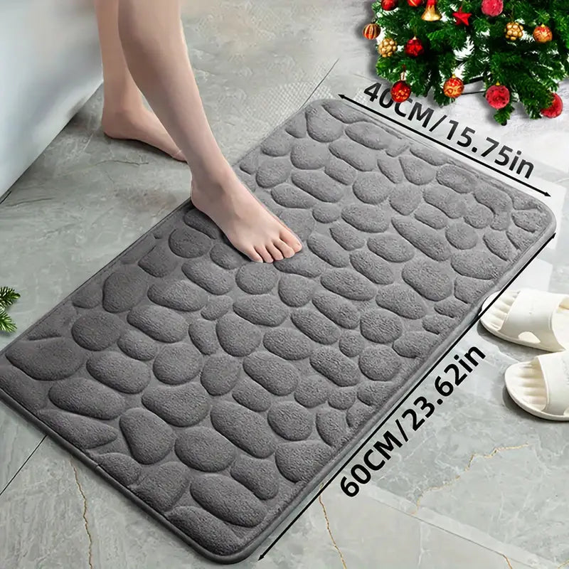 Plush Comfort Soft Memory Foam Bath Rug with Non-Slip Bath Dark Gray - DailySale