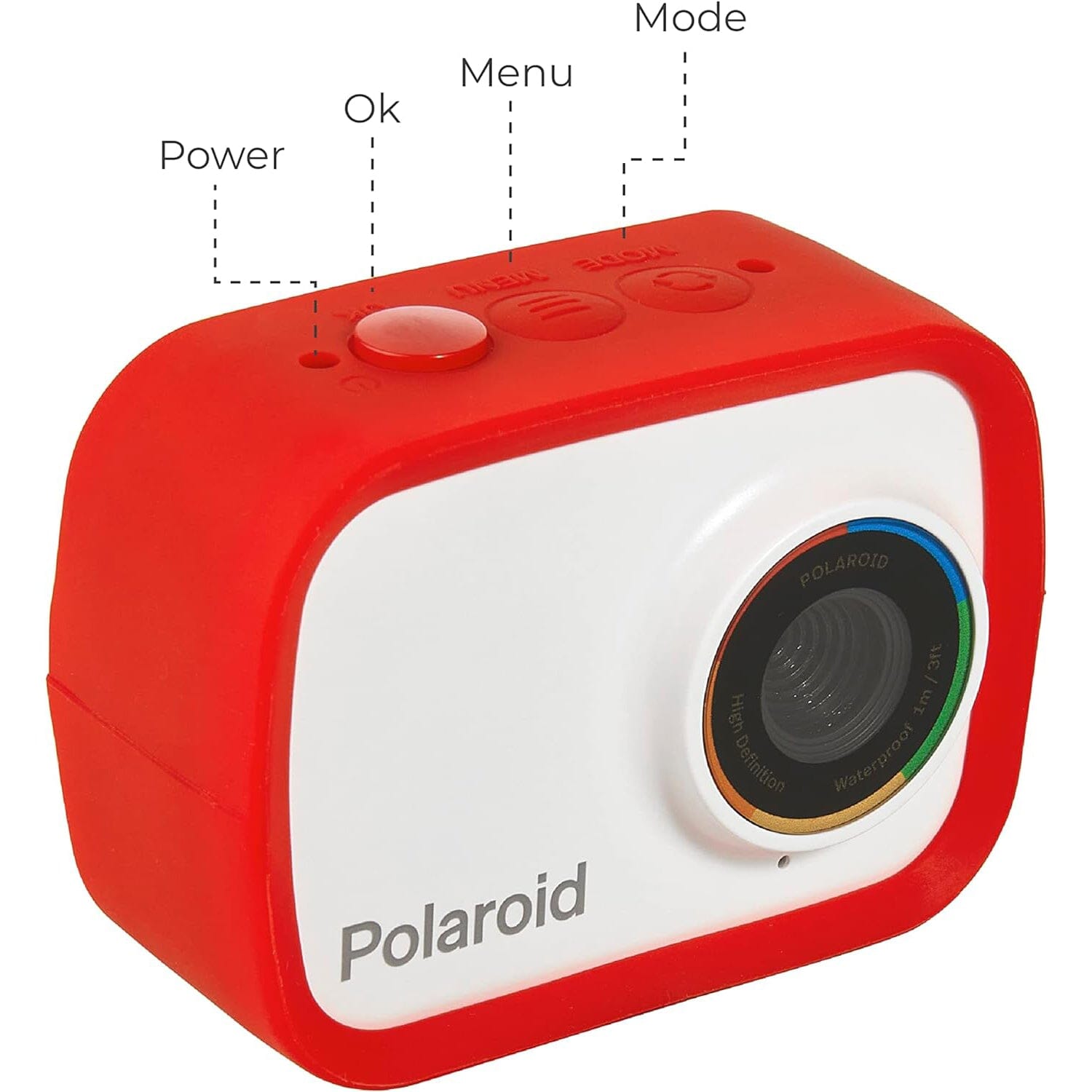 Polaroid Sport Action Camera 720p 12.1mp, Waterproof Camcorder Video Camera with Built in Rechargeable Battery and Mounting Accessories, Cameras & Drones - DailySale