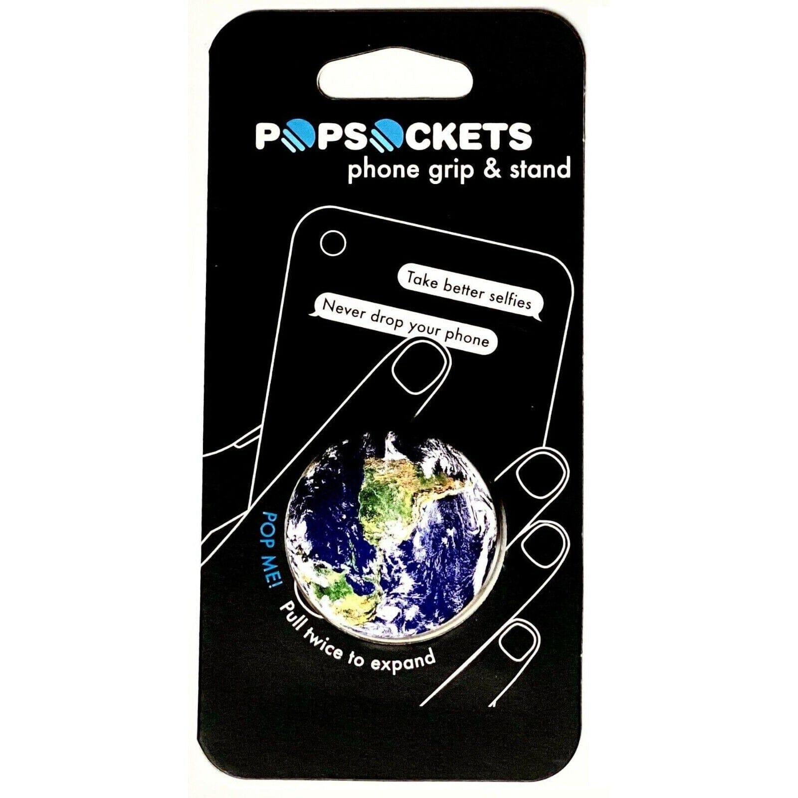 PopSockets Pop Grip Phone Holder Stand Earth Design Mobile Accessories - DailySale