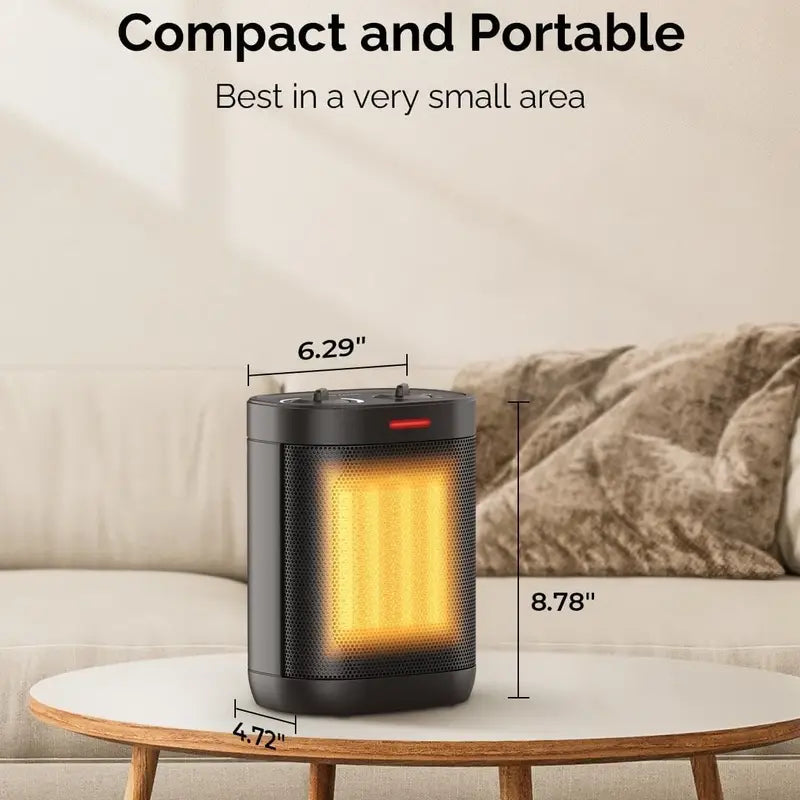 Portable 1500W/900W PTC Ceramic Space Heater Household Appliances - DailySale