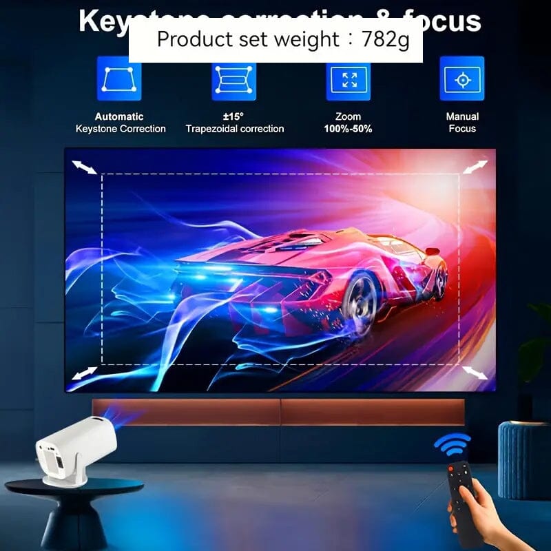 Portable 4K Mini Projector 180° Rotation TV & Video - DailySale