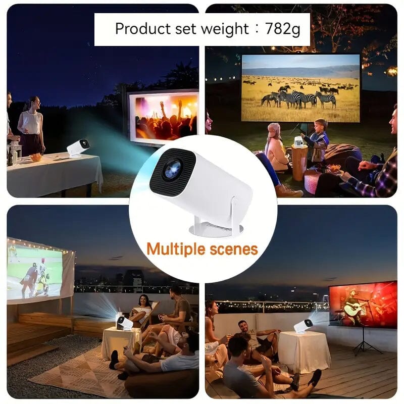 Portable 4K Mini Projector 180° Rotation TV & Video - DailySale