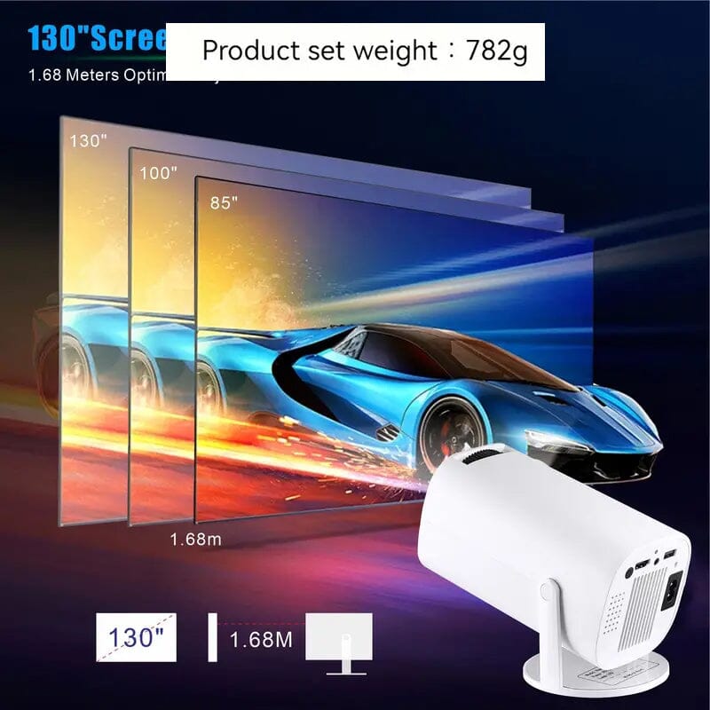 Portable 4K Mini Projector 180° Rotation TV & Video - DailySale