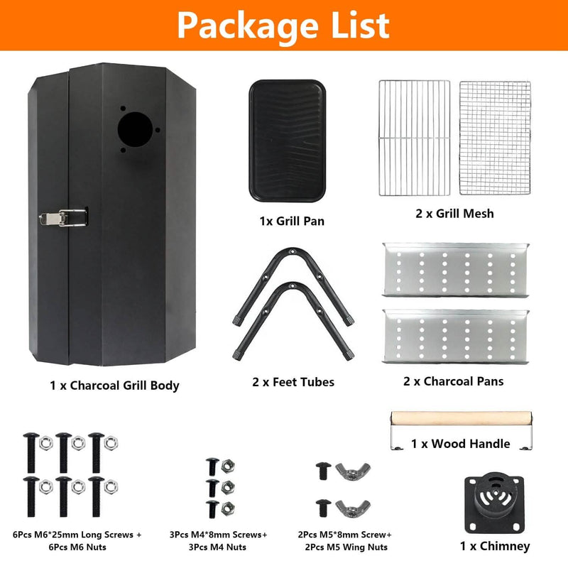 Portable Charcoal Two Sides Folding BBQ Grill Sports & Outdoors - DailySale
