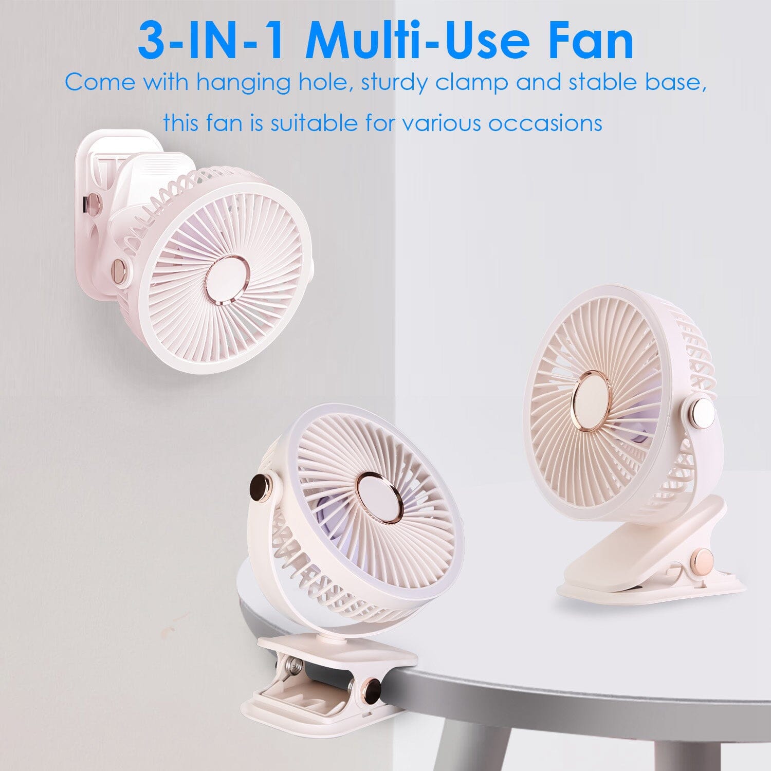 Portable Quiet Rechargeable Clip-On Fan Household Appliances - DailySale