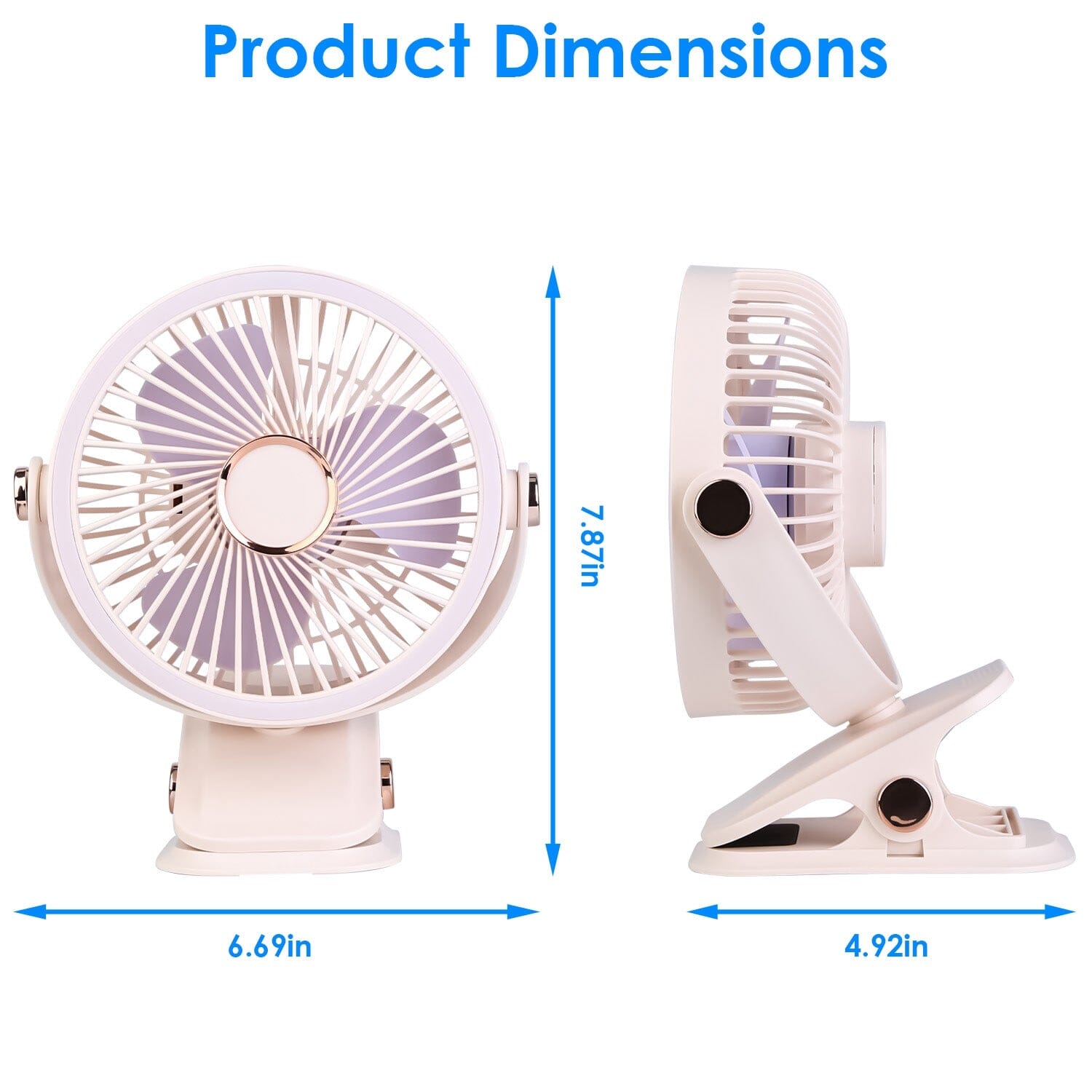 Portable Quiet Rechargeable Clip-On Fan Household Appliances - DailySale