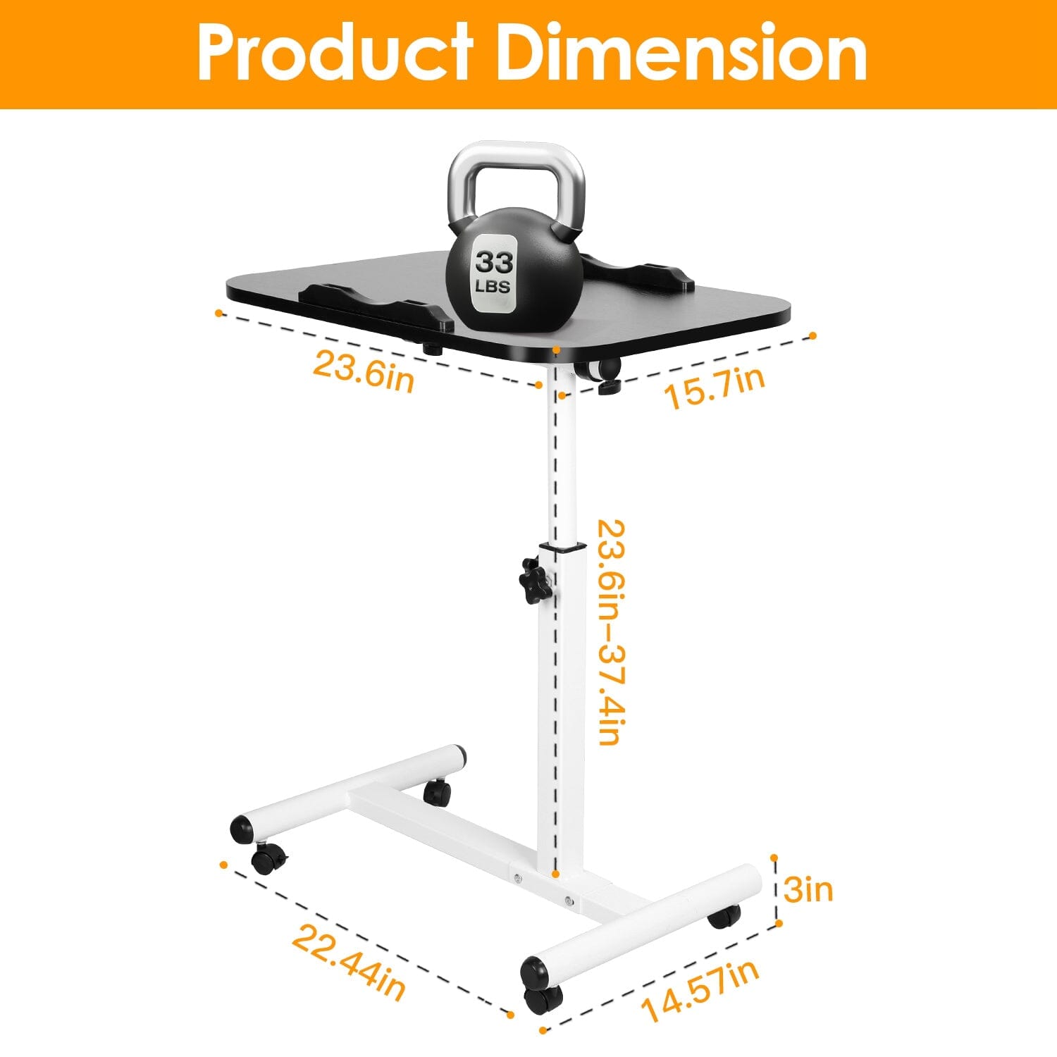 Portable Rolling Laptop Table Computer Accessories - DailySale