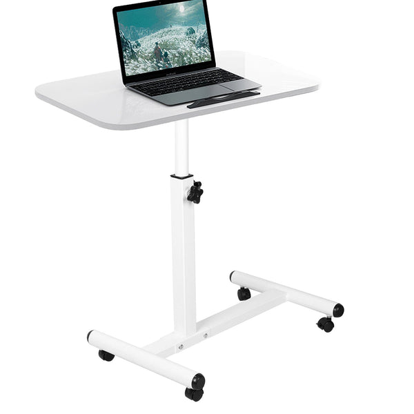 Portable Rolling Laptop Table Computer Accessories White - DailySale
