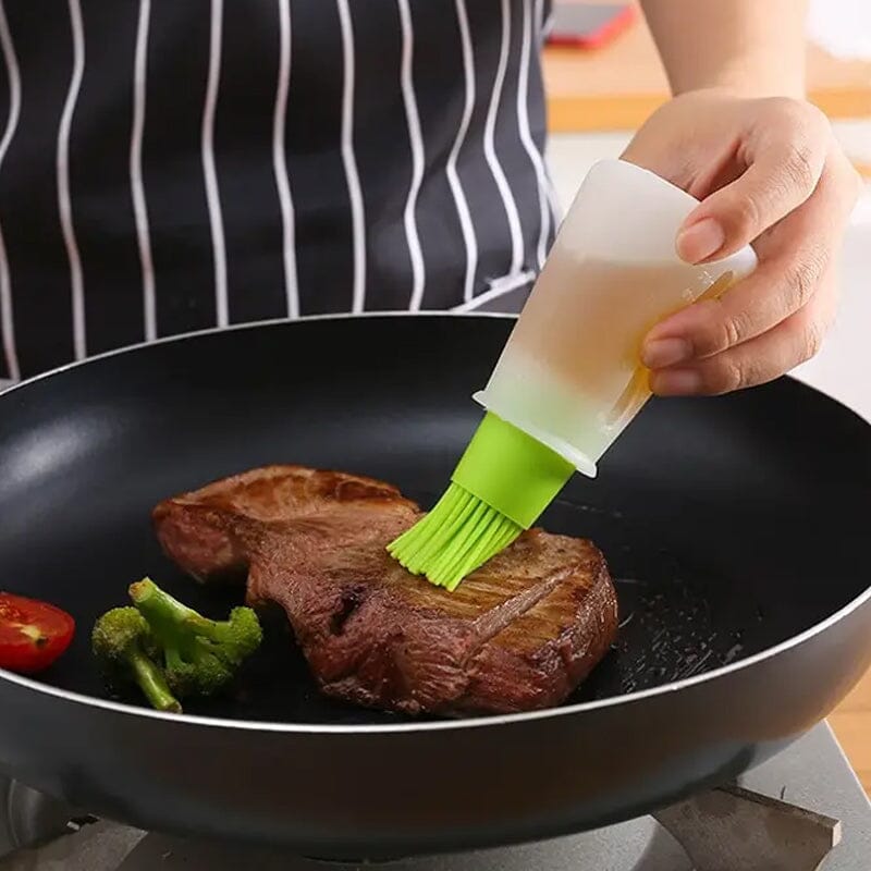 Portable Silicone Oil Bottle with Brush Kitchen Tools & Gadgets - DailySale