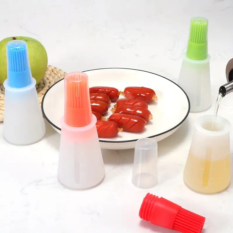 Portable Silicone Oil Bottle with Brush Kitchen Tools & Gadgets - DailySale