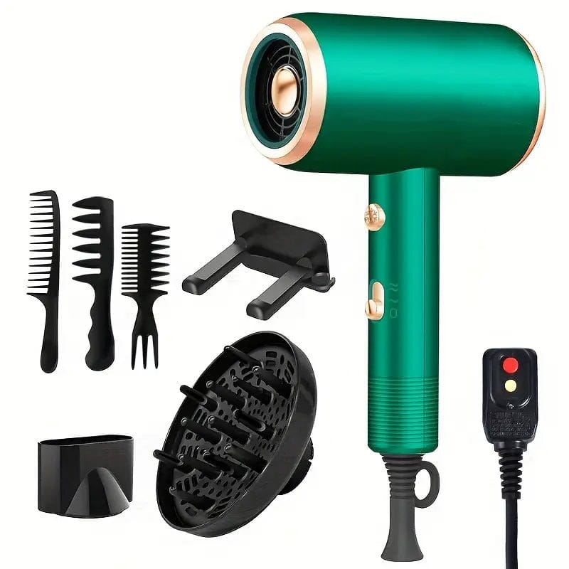 Powerful Ionic Hair Dryer with Diffuser Beauty & Personal Care Green - DailySale