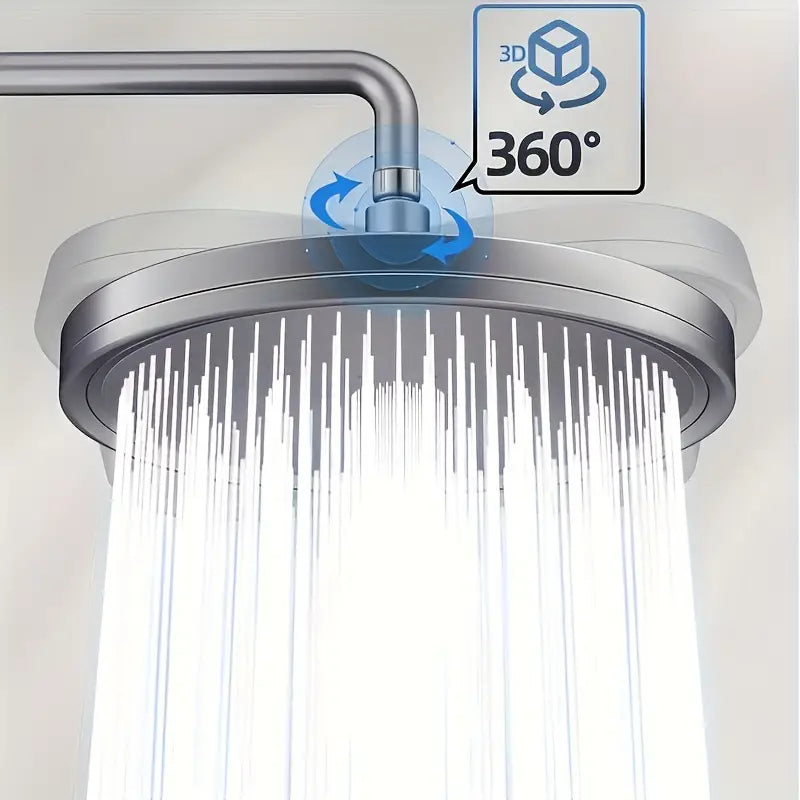 Premium High-pressure Shower Head - Top Spray, Wide Coverage, Lotus Design Bath - DailySale