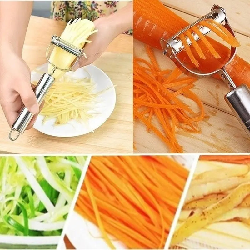 Premium Stainless Steel Vegetable Grater & Peeler Kitchen Tools & Gadgets - DailySale