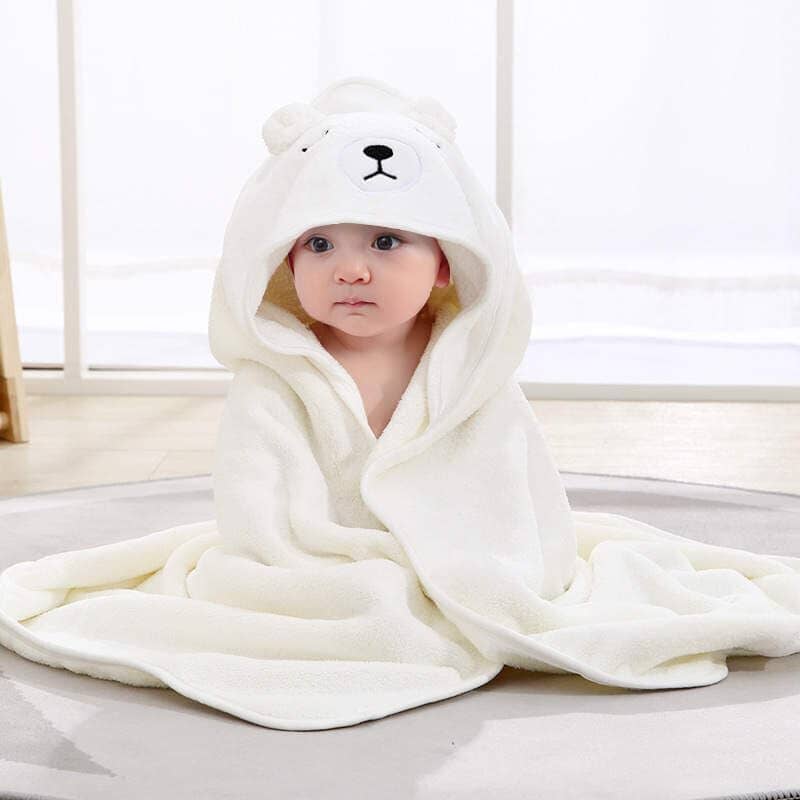 Premium Ultra-Soft Hooded Baby Towels Kids' & Baby Clothing White - DailySale