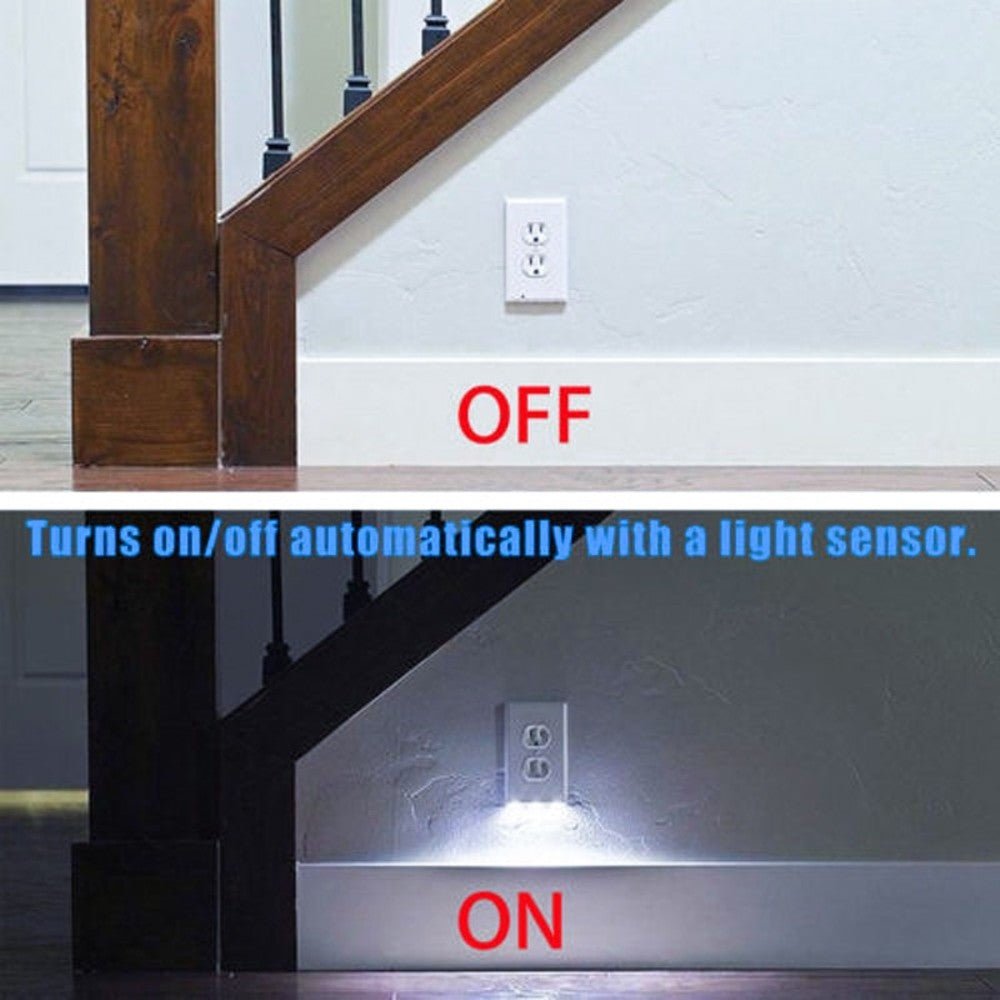 5-Pack Outlet Cover with Built-In LED Night Light - 2 Styles