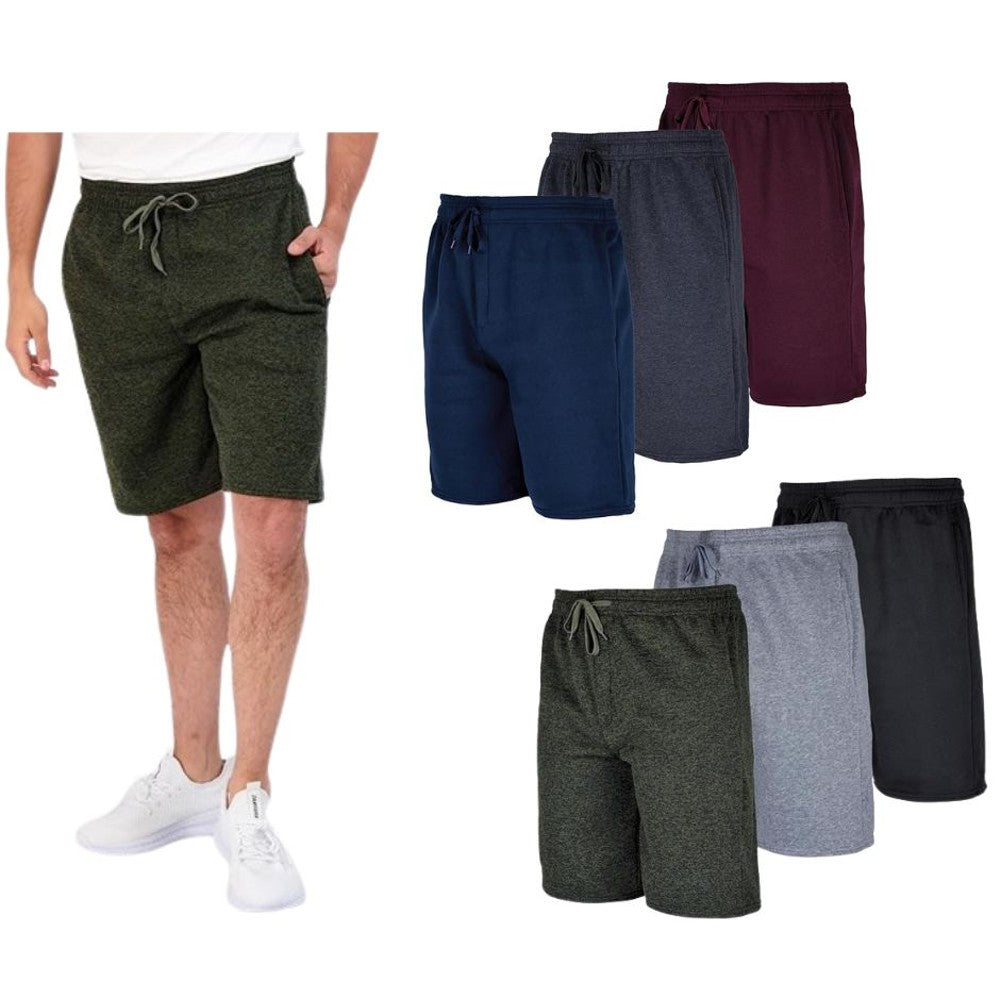 3-Pack: Men's Fleece Lounge Shorts With Pockets