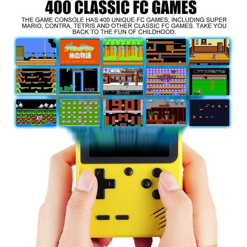Handheld Game Console with 400 Built-In Games & Controller - 5 Colors