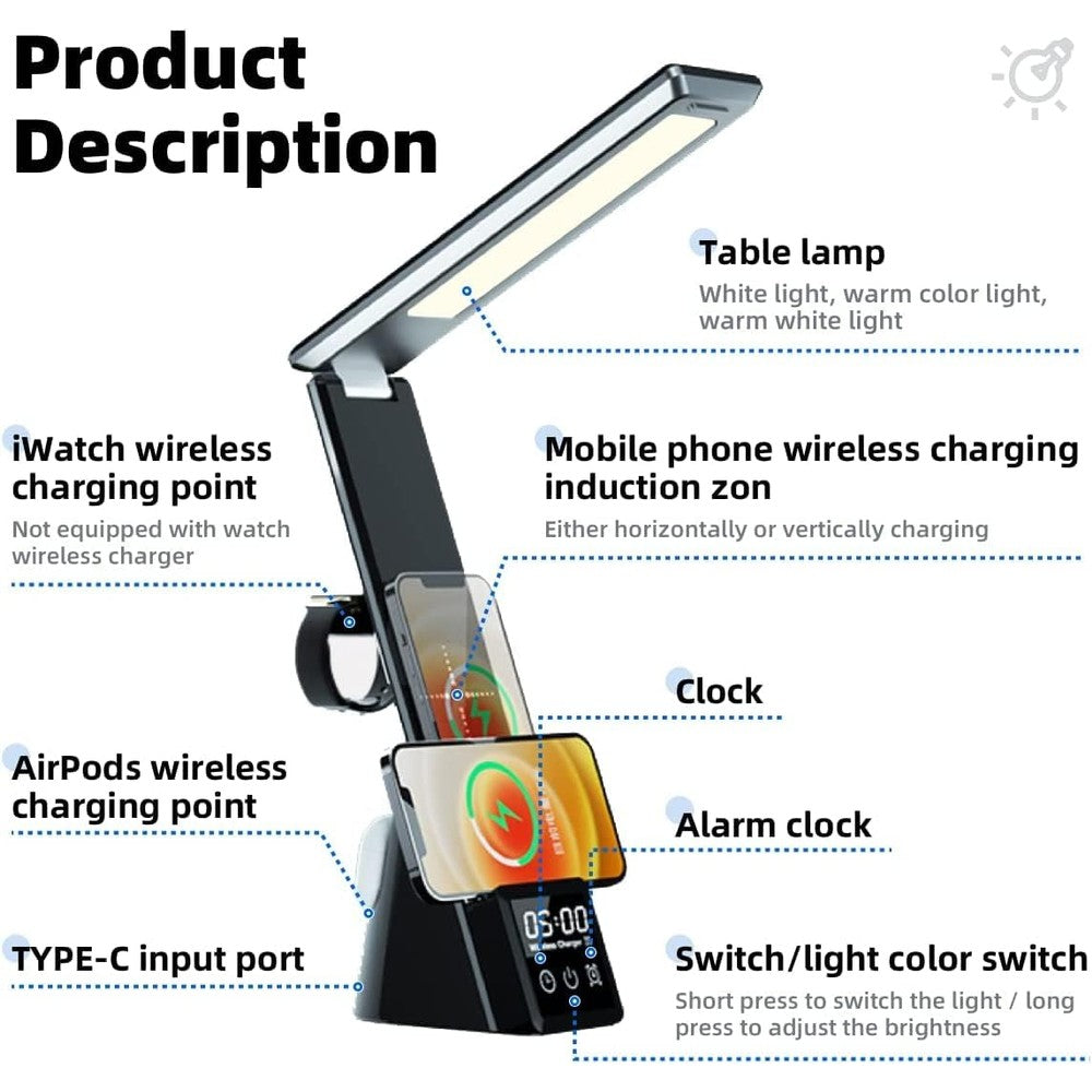 LED Desk Lamp with Wireless Charger