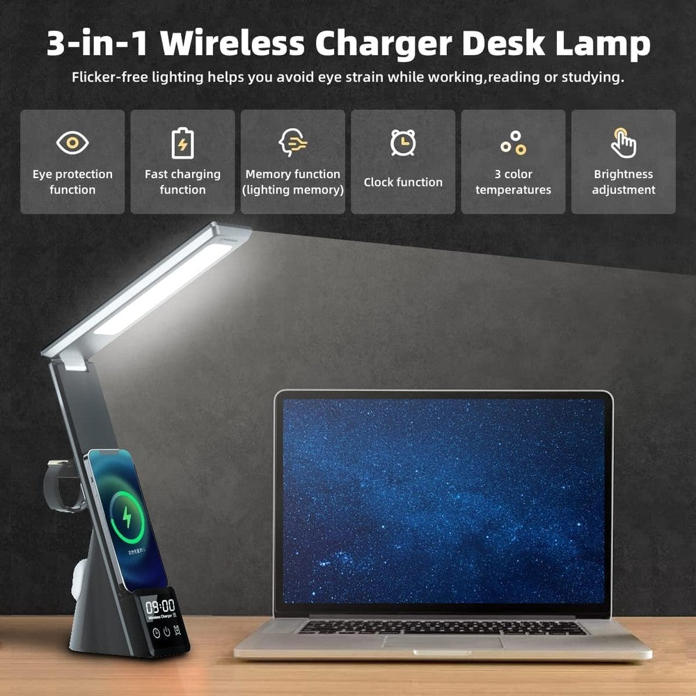 LED Desk Lamp with Wireless Charger