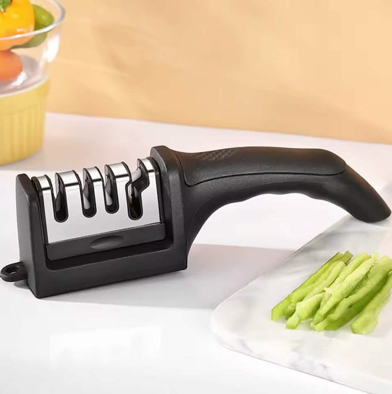 Professional Knife Sharpener 4 Stages Stone Tungsten Diamond Ceramic Tool Kitchen Tools & Gadgets - DailySale