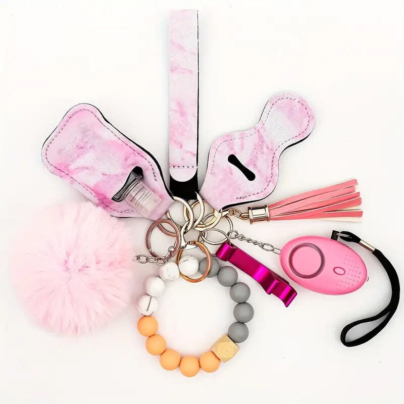 Protection Safety Keychain Set Everything Else Pink - DailySale