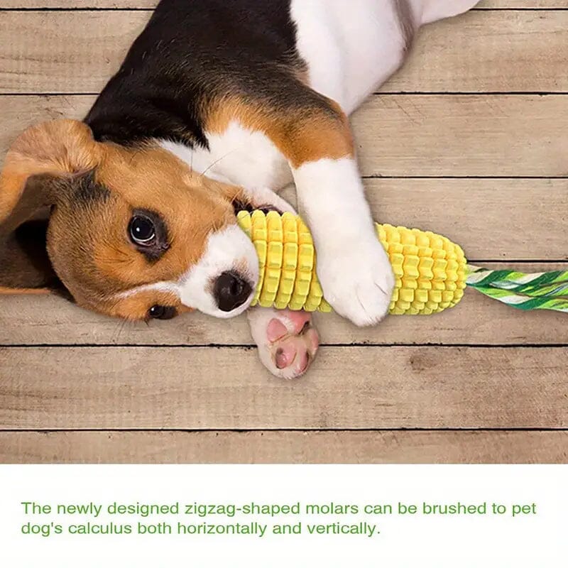 Puppy Dog Teeth Chew Squeaky Interactive Corn Toy Pet Supplies - DailySale