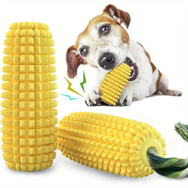 Puppy Dog Teeth Chew Squeaky Interactive Corn Toy Pet Supplies - DailySale