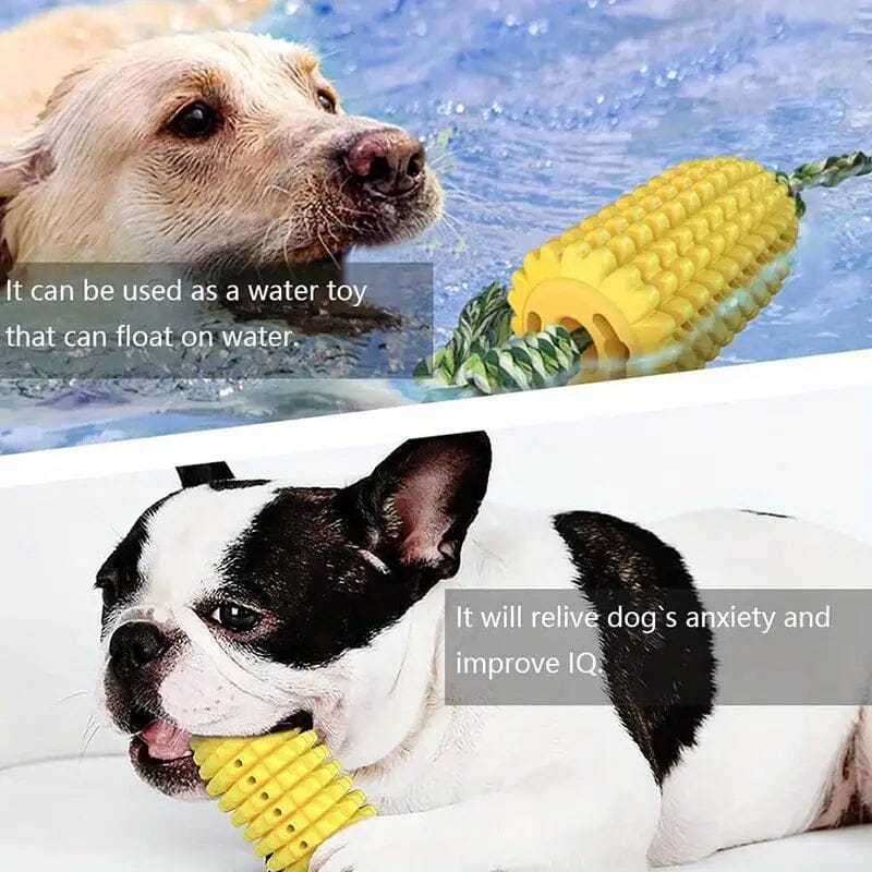 Puppy Dog Teeth Chew Squeaky Interactive Corn Toy Pet Supplies - DailySale