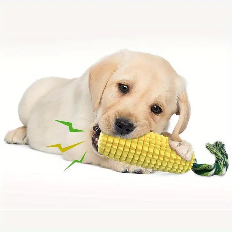 Puppy Dog Teeth Chew Squeaky Interactive Corn Toy Pet Supplies - DailySale