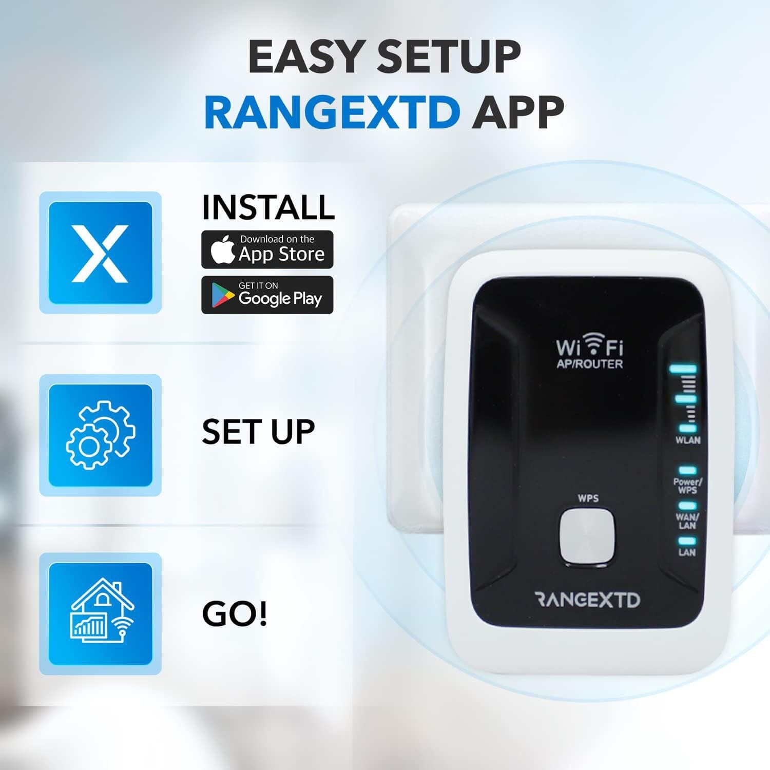 RANGEXTD WiFi Extender with Ethernet Port Computer Accessories - DailySale