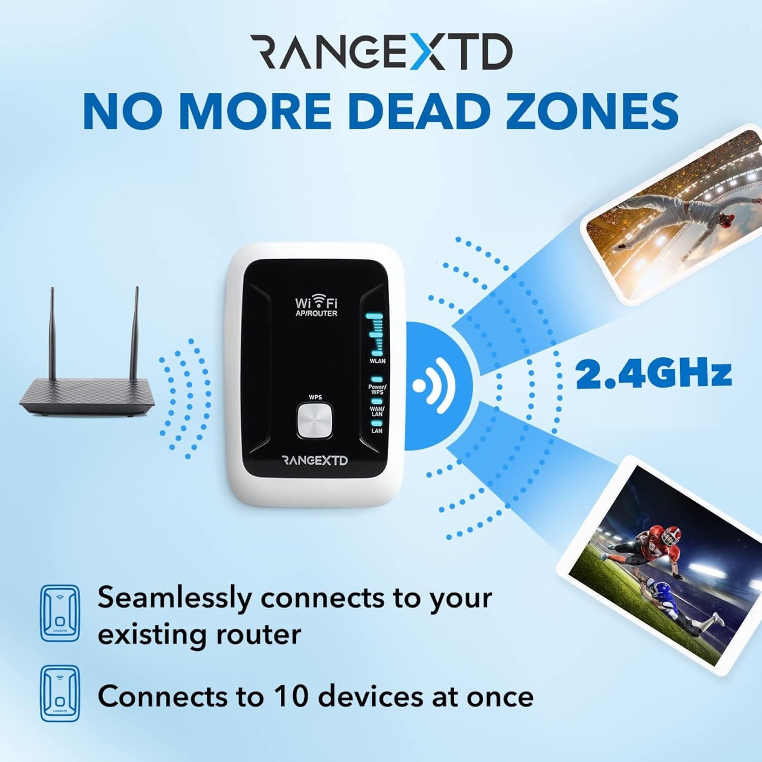 RANGEXTD WiFi Extender with Ethernet Port Computer Accessories - DailySale