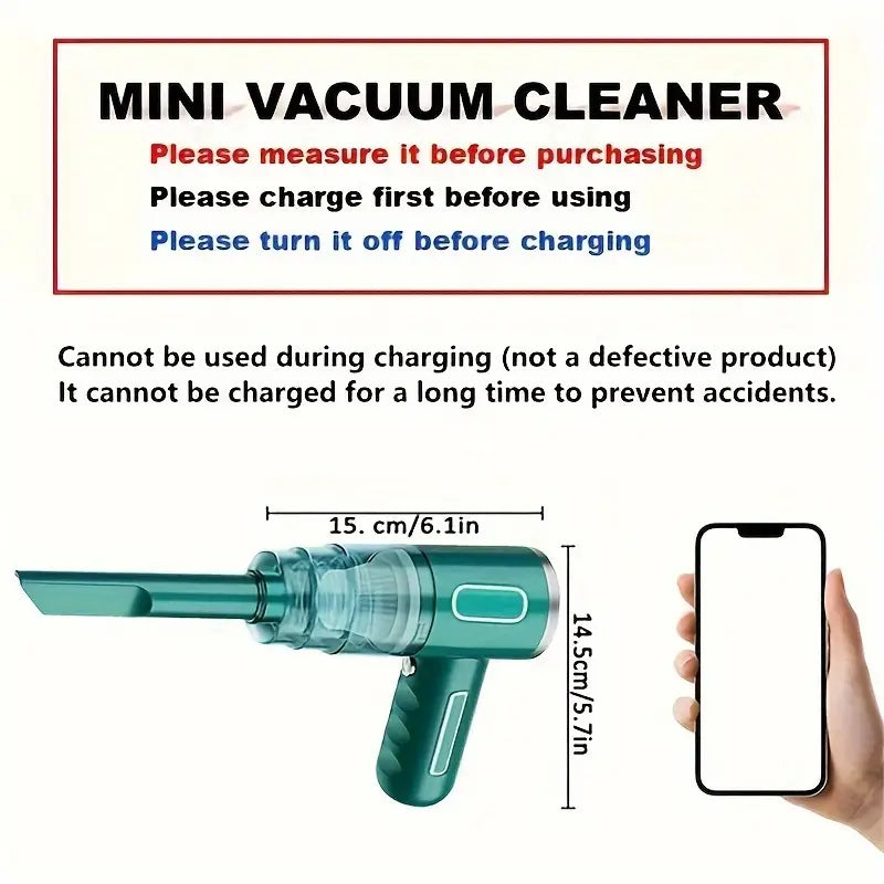 Rechargeable Handheld Vacuum Cleaner Dust Buster for Car or Home Automotive - DailySale