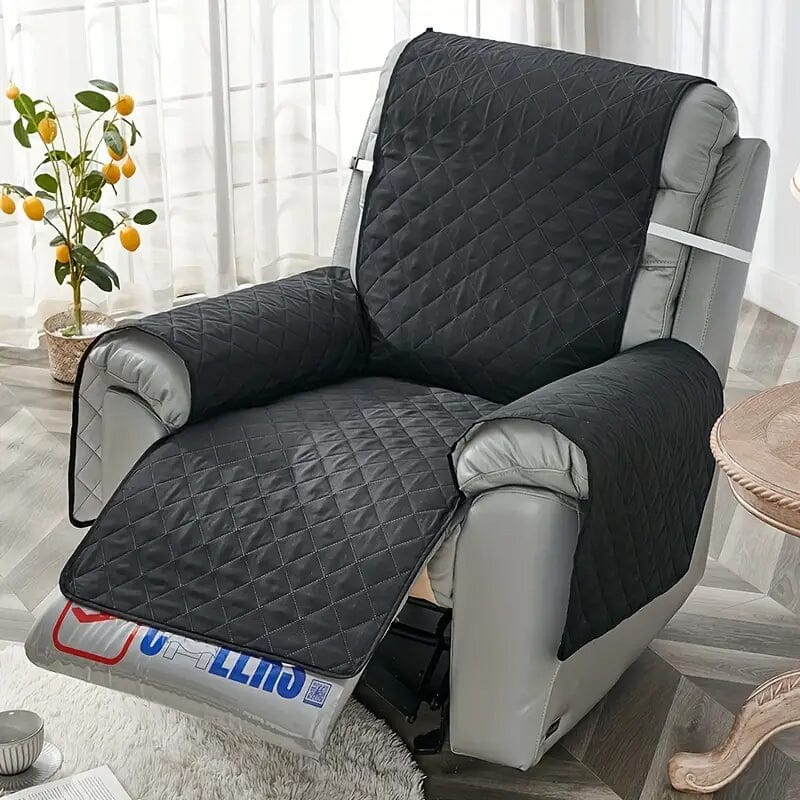 Recliner Sofa Cover Single Chair Non-Slip Slipcover Armchair Furniture Protector Cover Furniture & Decor Black - DailySale