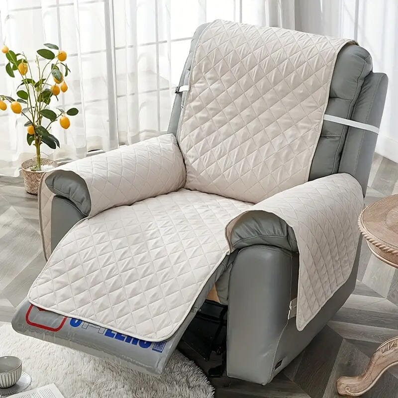 Recliner Sofa Cover Single Chair Non-Slip Slipcover Armchair Furniture Protector Cover Furniture & Decor Cream - DailySale