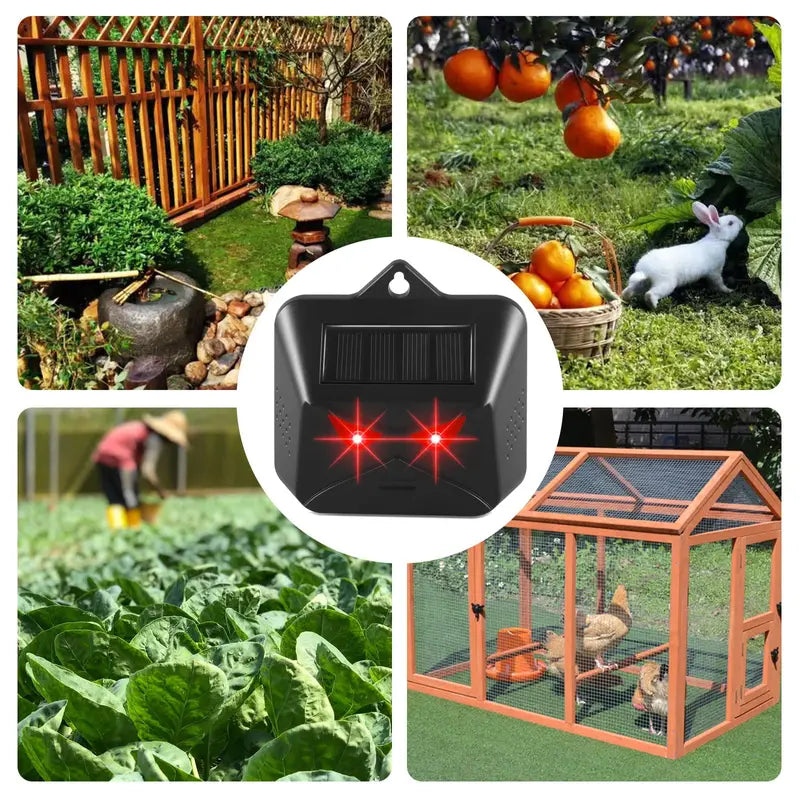 Red LED Light Waterproof Predator Repellent for Gardens Pest Control - DailySale