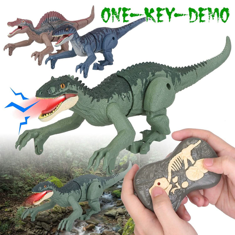 Remote Control Dinosaur with 3D Eye Roaring Sounds for 3-12 Years Old Toys & Games - DailySale