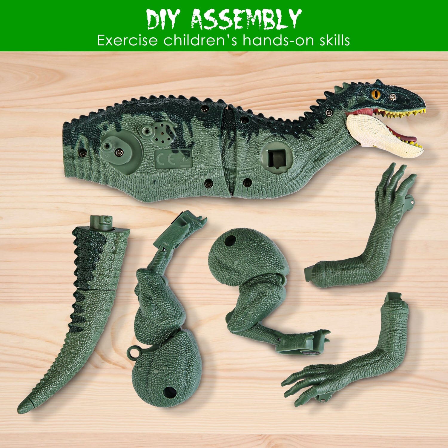 Remote Control Dinosaur with 3D Eye Roaring Sounds for 3-12 Years Old Toys & Games - DailySale