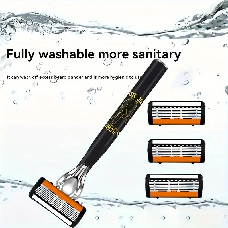 Replacement Razor Blades Safety Shaver Set with Anti-Slip Metal Handle with 1 Razor + 36 Blades Men's Grooming - DailySale