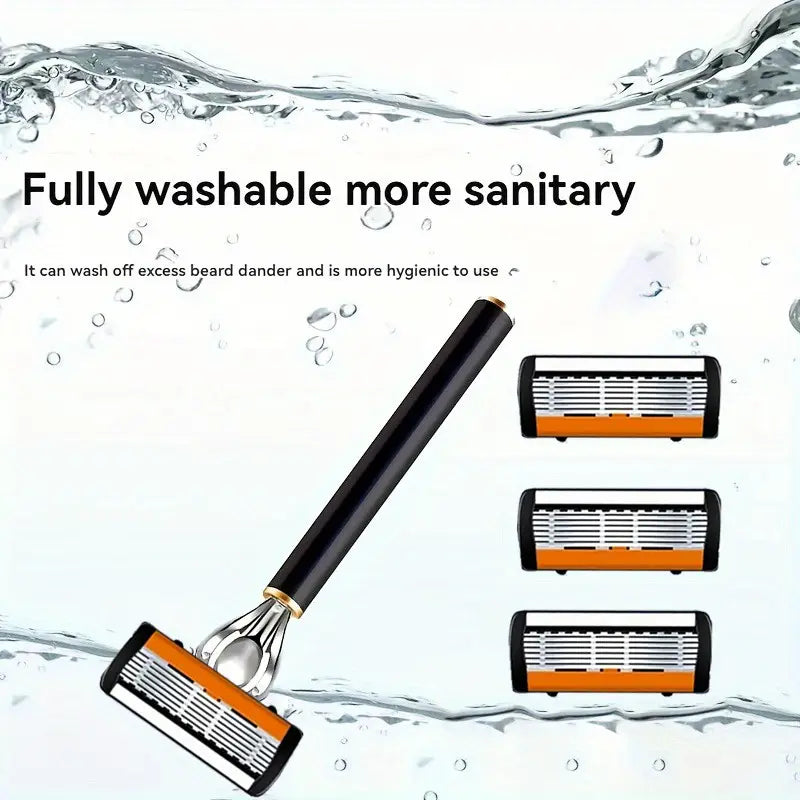 Replacement Razor Blades Safety Shaver Set with Anti-Slip Metal Handle with 1 Razor + 36 Blades Men's Grooming - DailySale