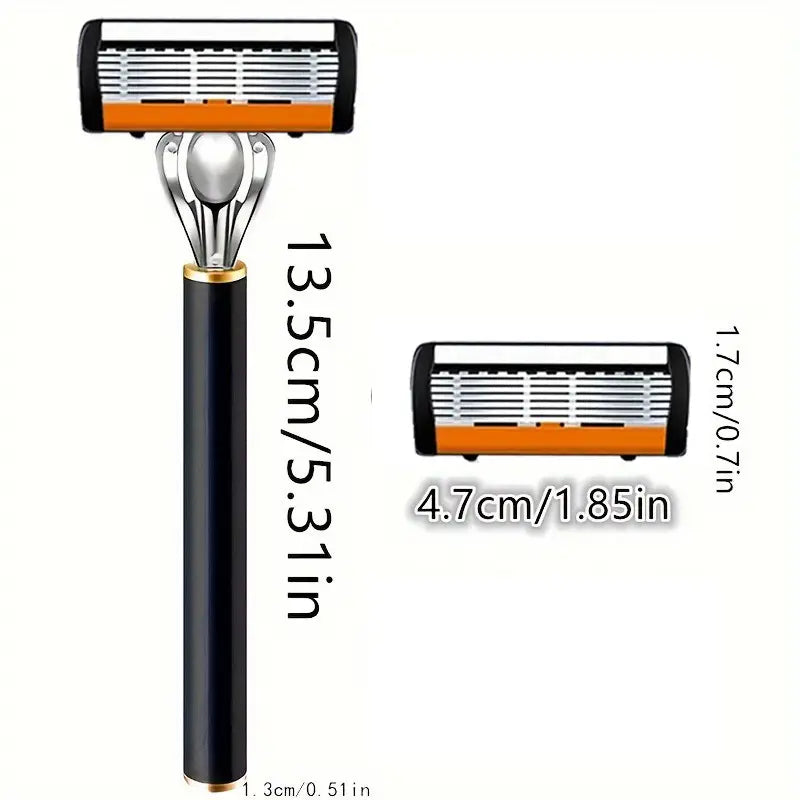 Replacement Razor Blades Safety Shaver Set with Anti-Slip Metal Handle with 1 Razor + 36 Blades Men's Grooming - DailySale