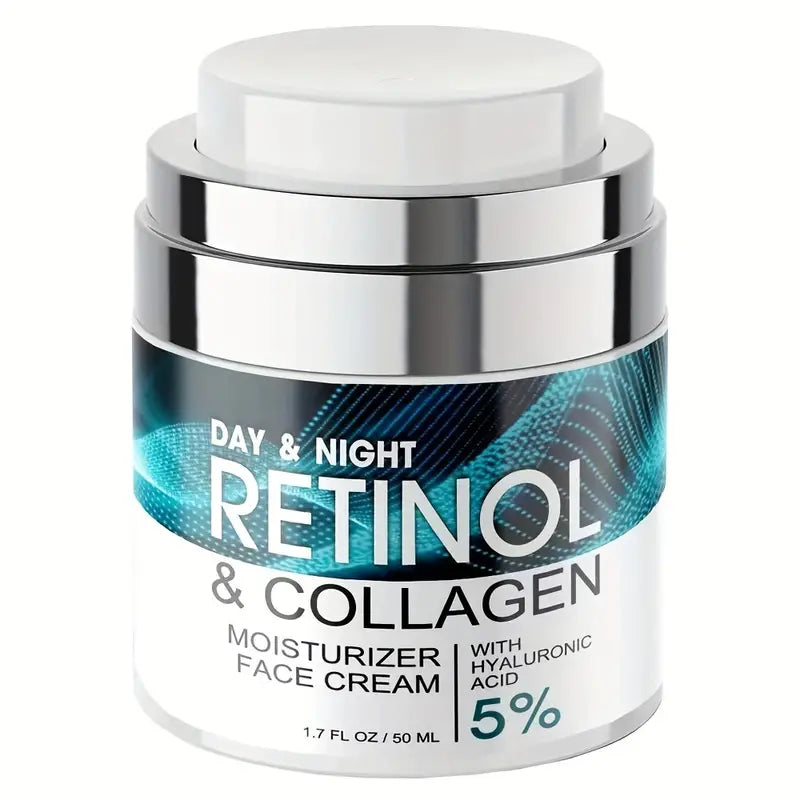 Retinol Moisturizing Cream, Face Moisturizer With Collagen, Hyaluronic Acid, Vitamin C+E, Soothes Dry Skin, Improves Elasticity, Hydrating Face Lotion Beauty & Personal Care - DailySale