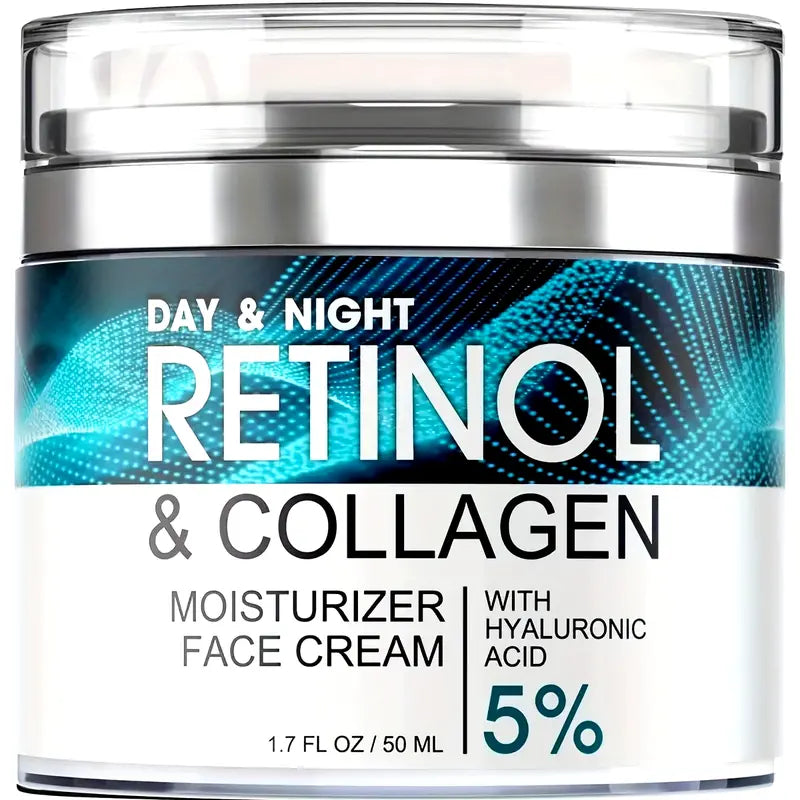 Retinol Moisturizing Cream, Face Moisturizer With Collagen, Hyaluronic Acid, Vitamin C+E, Soothes Dry Skin, Improves Elasticity, Hydrating Face Lotion Beauty & Personal Care - DailySale